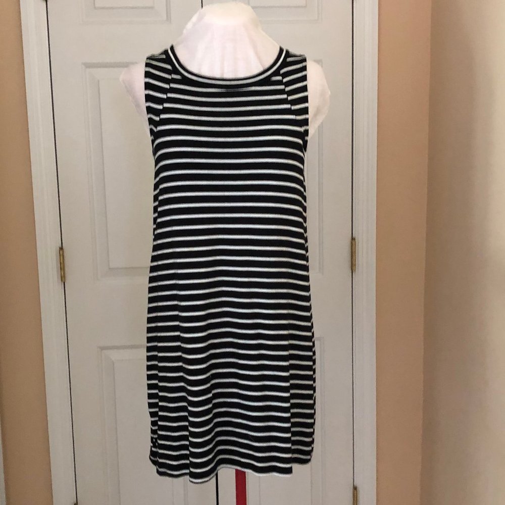 August Silk Striped Sleevless Dress XL